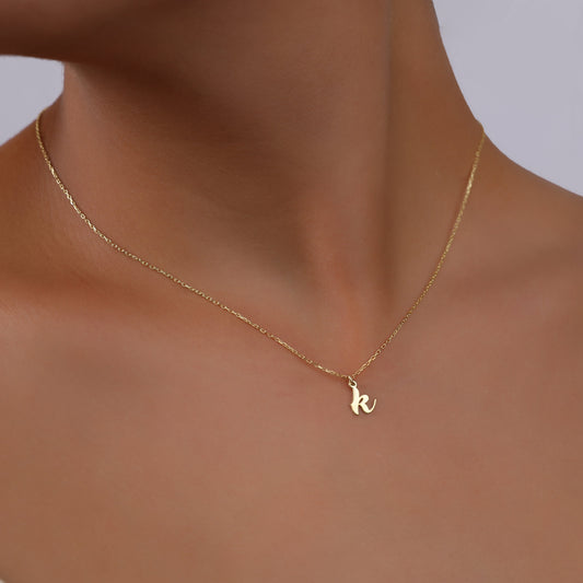 925 Sterling Silver Personalized Handwritten Letter Necklace