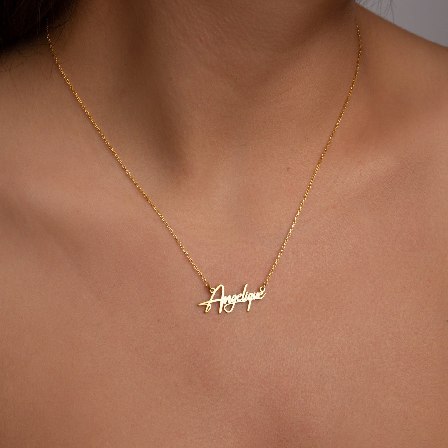 925 Sterling Silver Personalized Handwritten Name Necklace