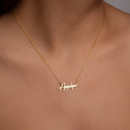925 Sterling Silver Personalized Handwritten Name Necklace