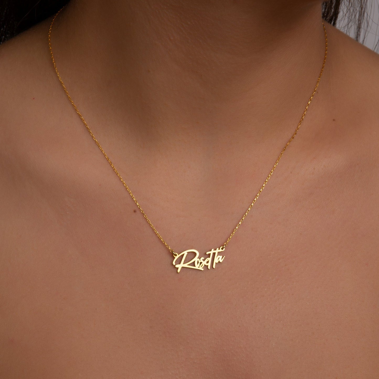 925 Sterling Silver Personalized Handwritten Name Necklace