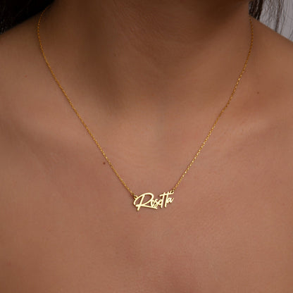 925 Sterling Silver Personalized Handwritten Name Necklace