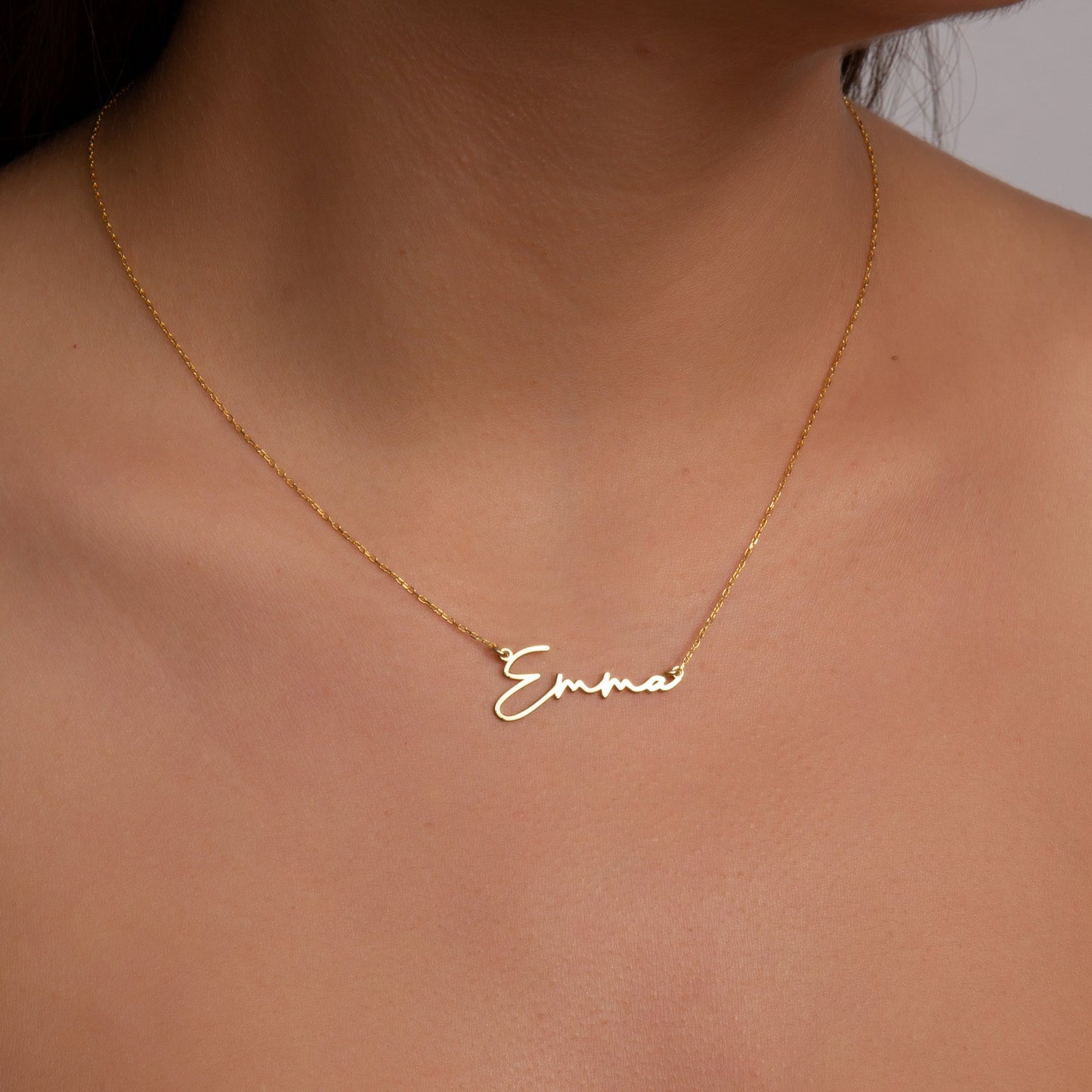 925 Sterling Silver Personalized Signature Name Necklace