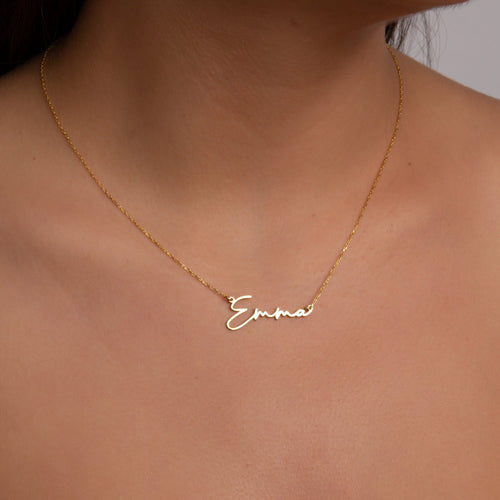 925 Sterling Silver Personalized Signature Name Necklace