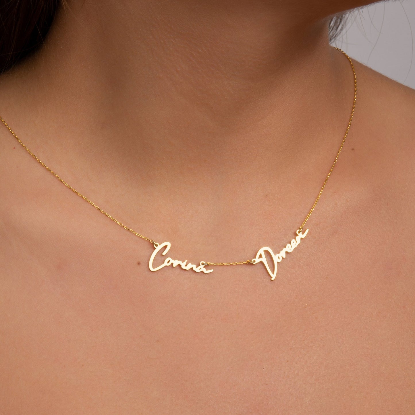 925 Sterling Silver Personalized Necklace with 2, 3, or 4 Names