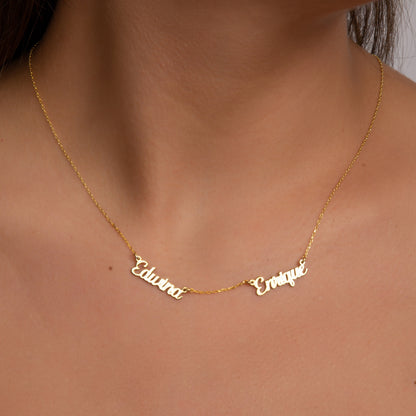 925 Sterling Silver Personalized Necklace with 2, 3, or 4 Names