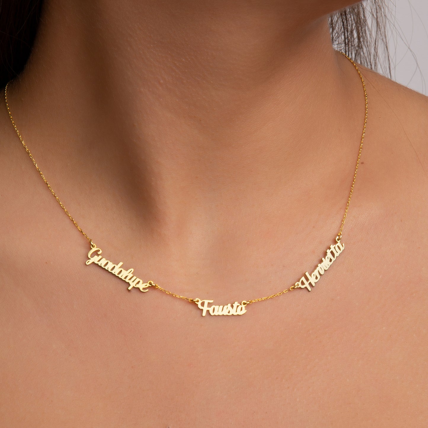 925 Sterling Silver Personalized Necklace with 2, 3, or 4 Names