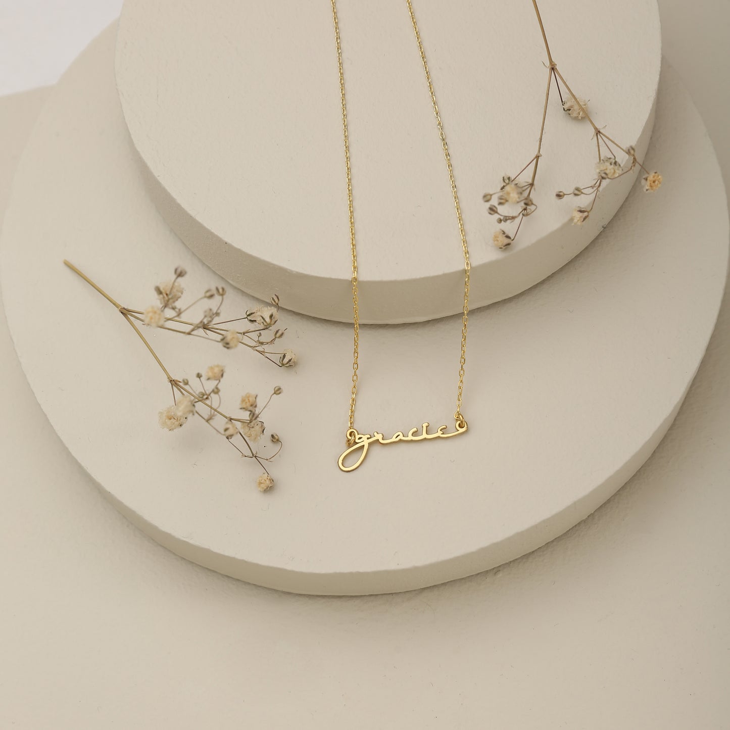 925K Sterling Silver Tiny Cursive Name Necklace