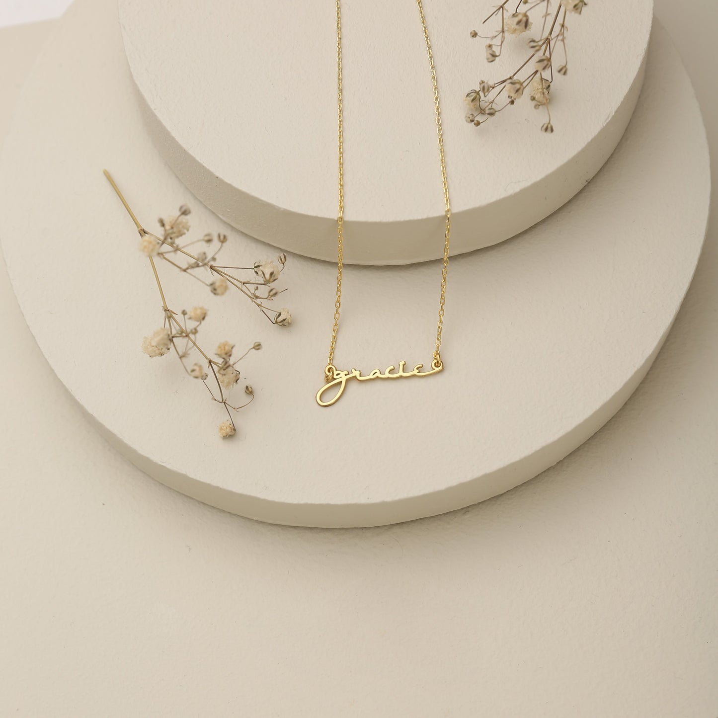 925K Sterling Silver Tiny Cursive Name Necklace