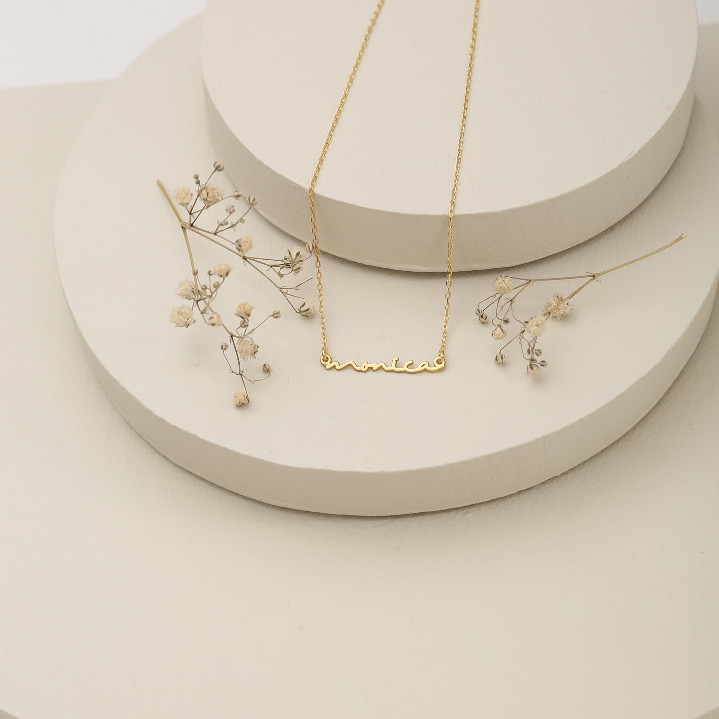 925K Sterling Silver Tiny Cursive Name Necklace