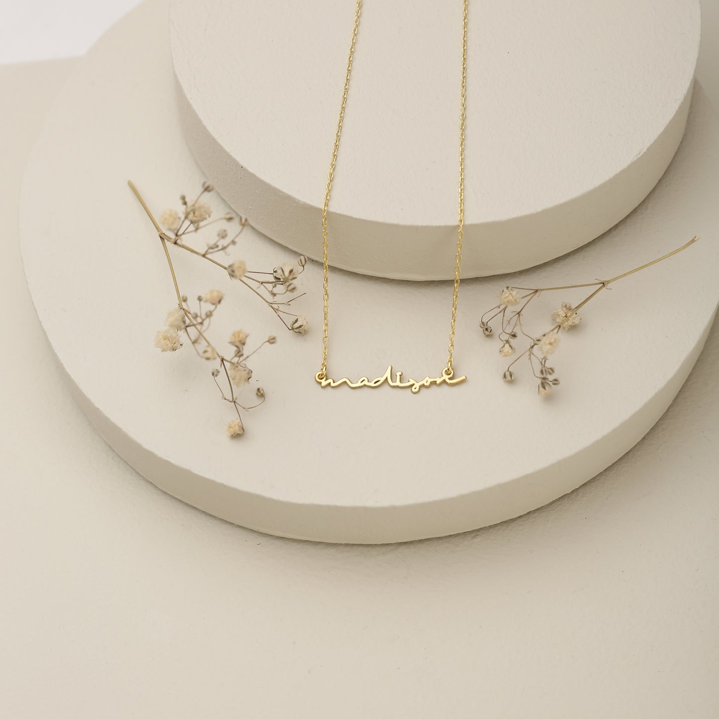 925K Sterling Silver Custom Script Name Necklace