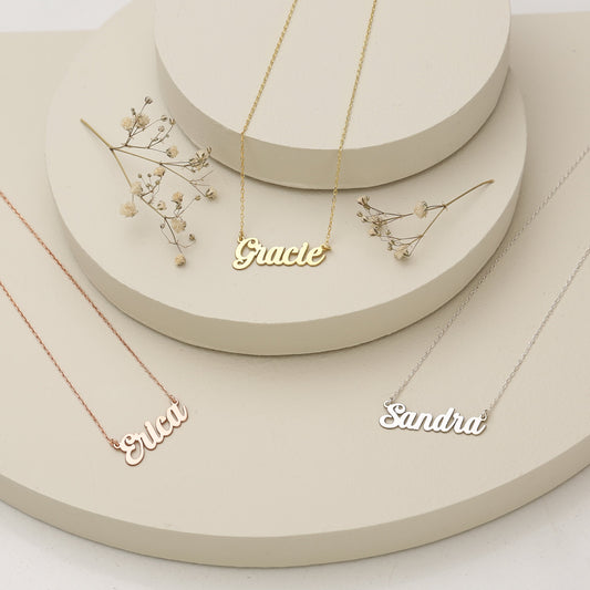 925K Sterling Silver Custom Name Necklace