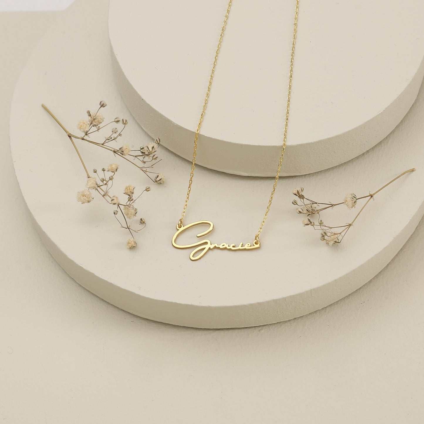 925K Sterling Silver Script Name Necklace