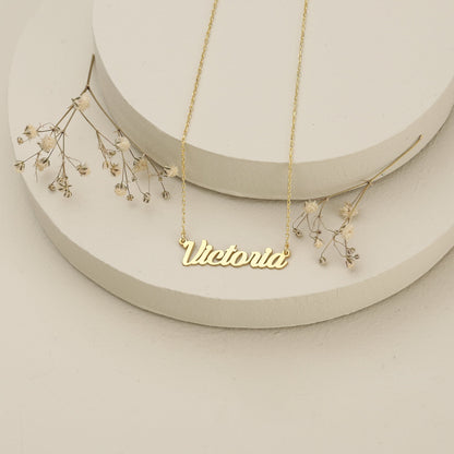 925 Sterling Silver Personalized Tiny Name Necklace
