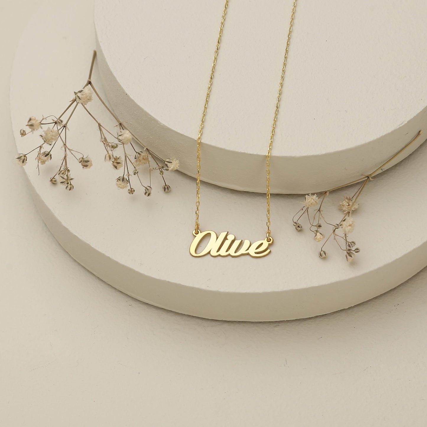925 Sterling Silver Personalized Tiny Name Necklace