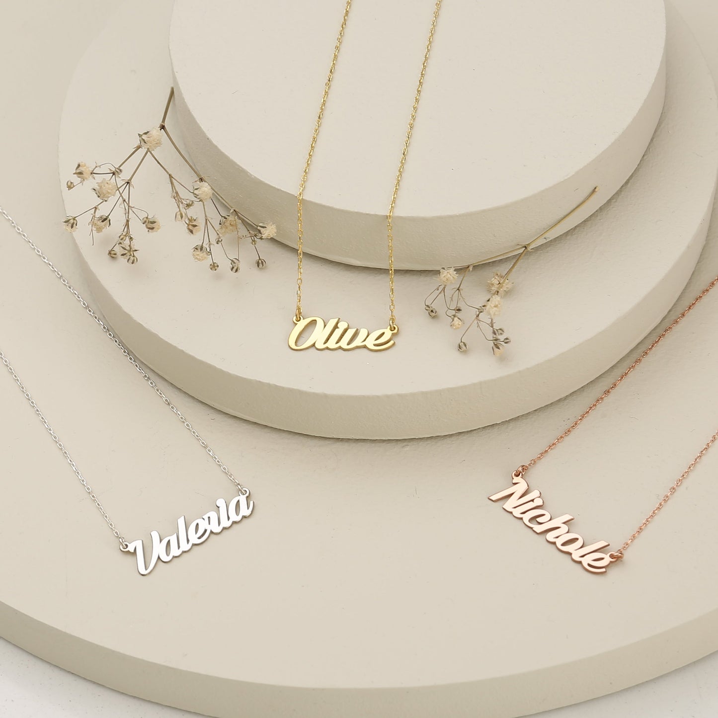 925 Sterling Silver Personalized Tiny Name Necklace