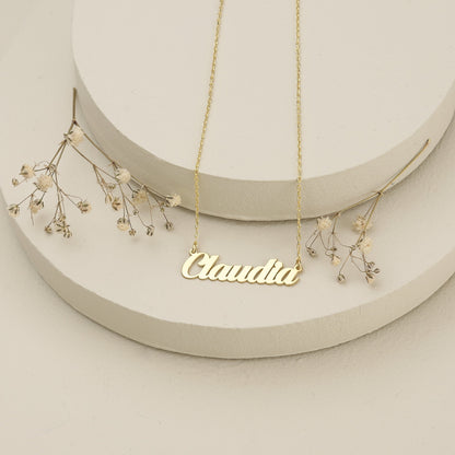925K Sterling Silver Dainty Name Necklace