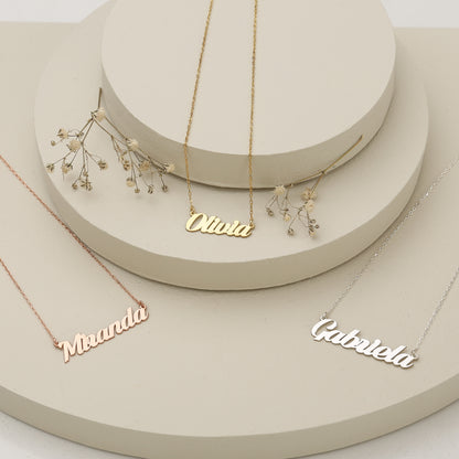 925K Sterling Silver Custom Name Necklace