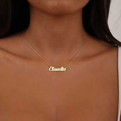 925K Sterling Silver Dainty Name Necklace
