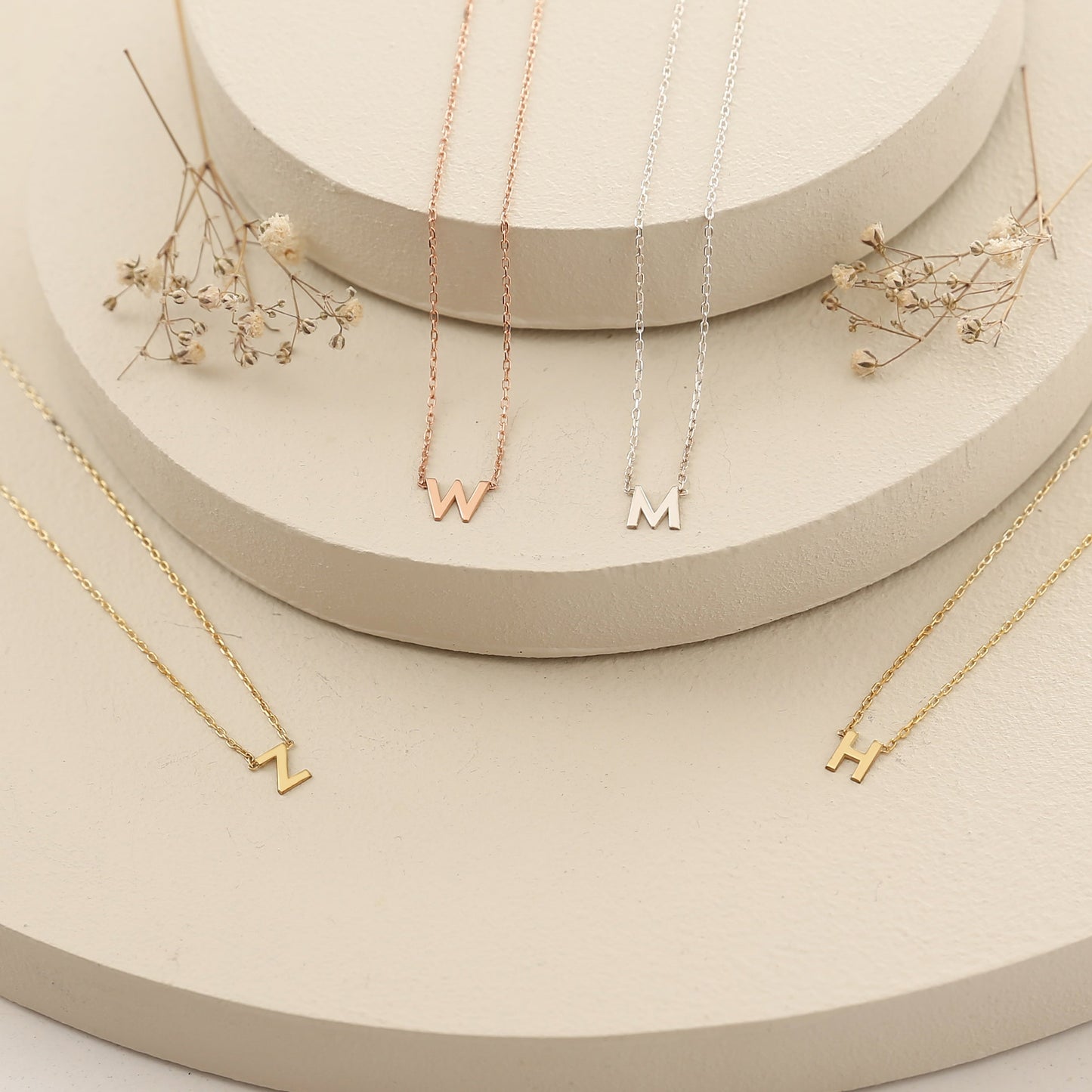 925 Sterling Silver Personalized Letter Necklace