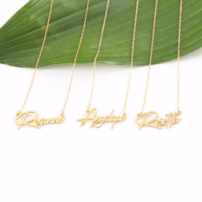 925 Sterling Silver Personalized Handwritten Name Necklace