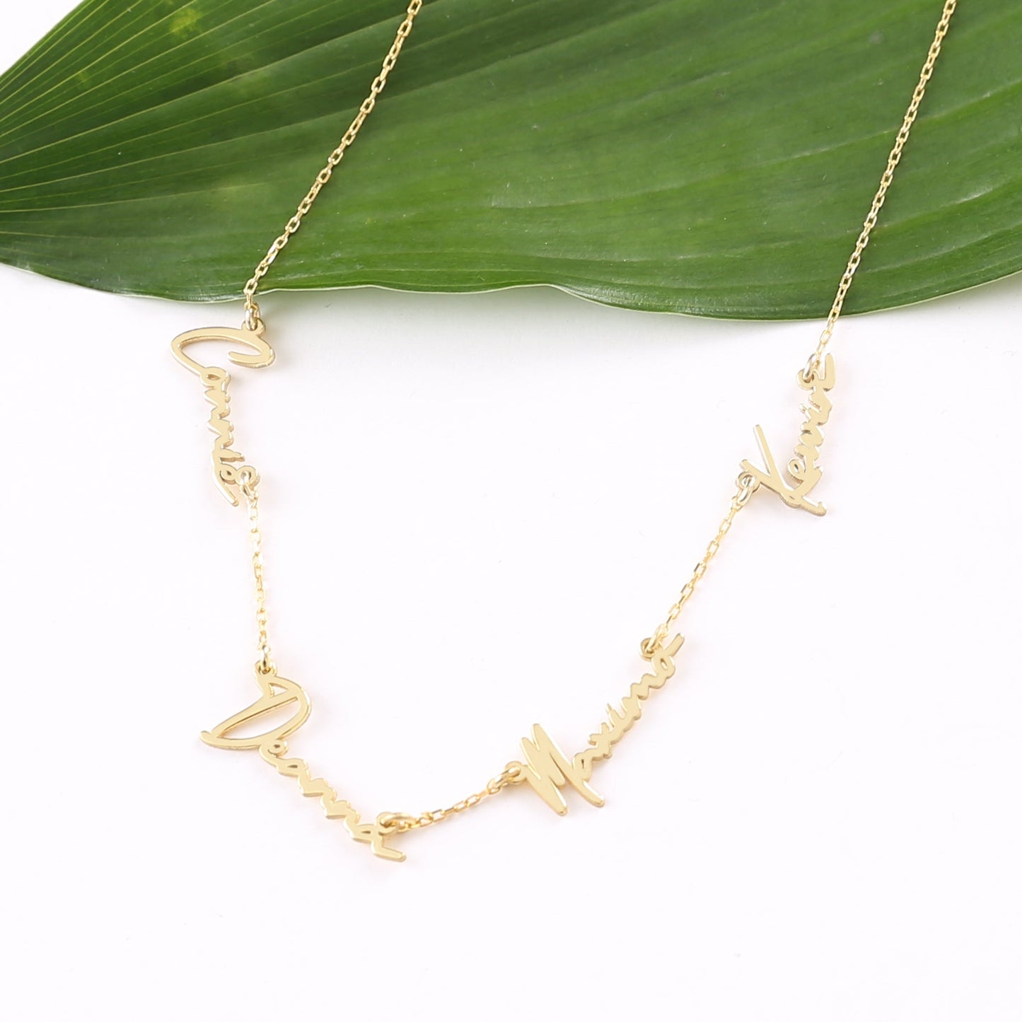 925 Sterling Silver Personalized Necklace with 2, 3, or 4 Names
