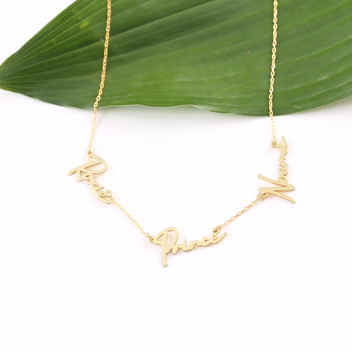 925 Sterling Silver Personalized Necklace with 2, 3, or 4 Names