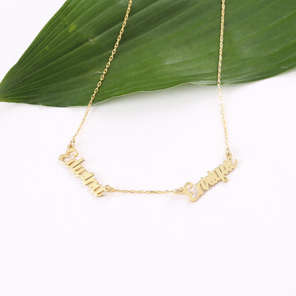 925 Sterling Silver Personalized Necklace with 2, 3, or 4 Names