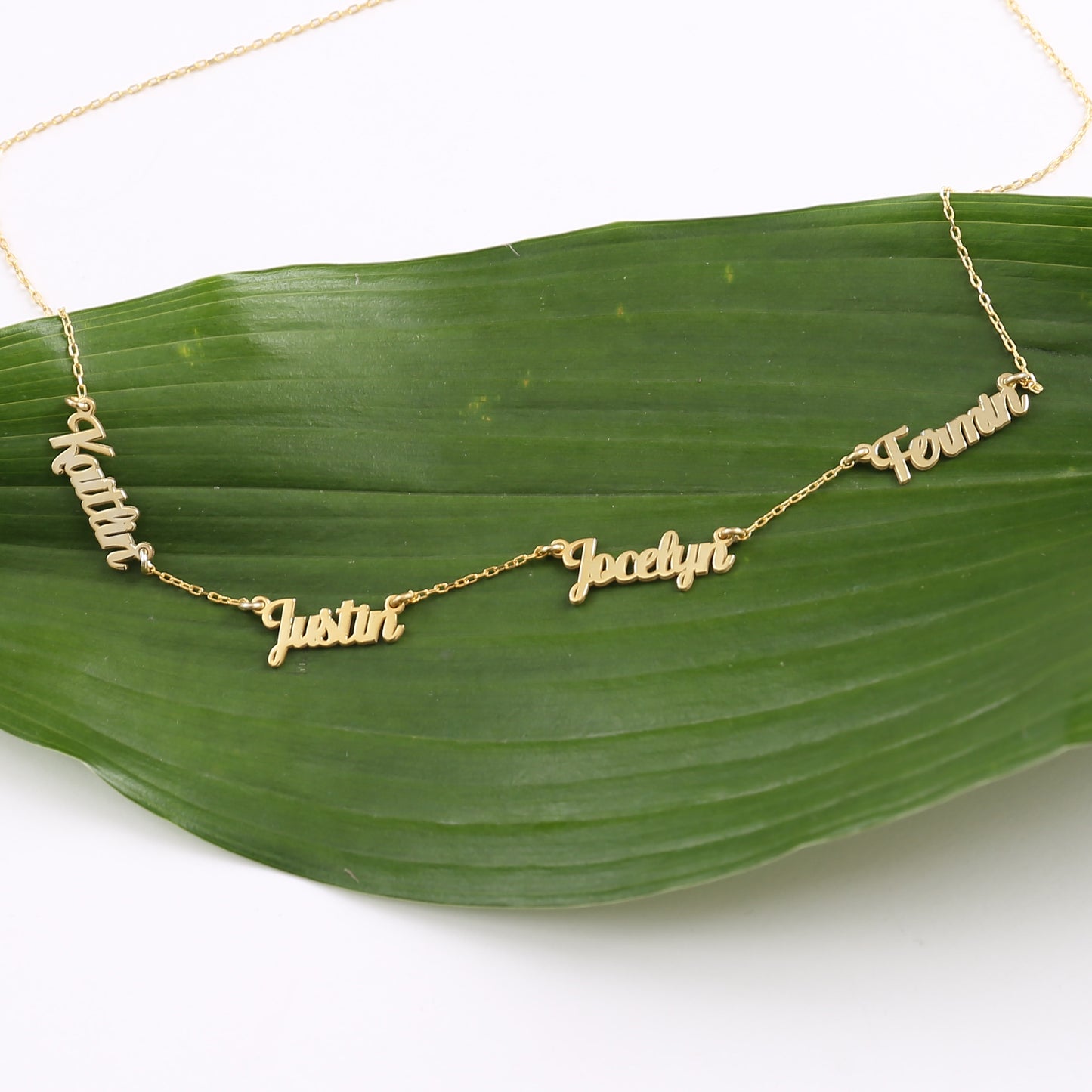 925 Sterling Silver Personalized Necklace with 2, 3, or 4 Names