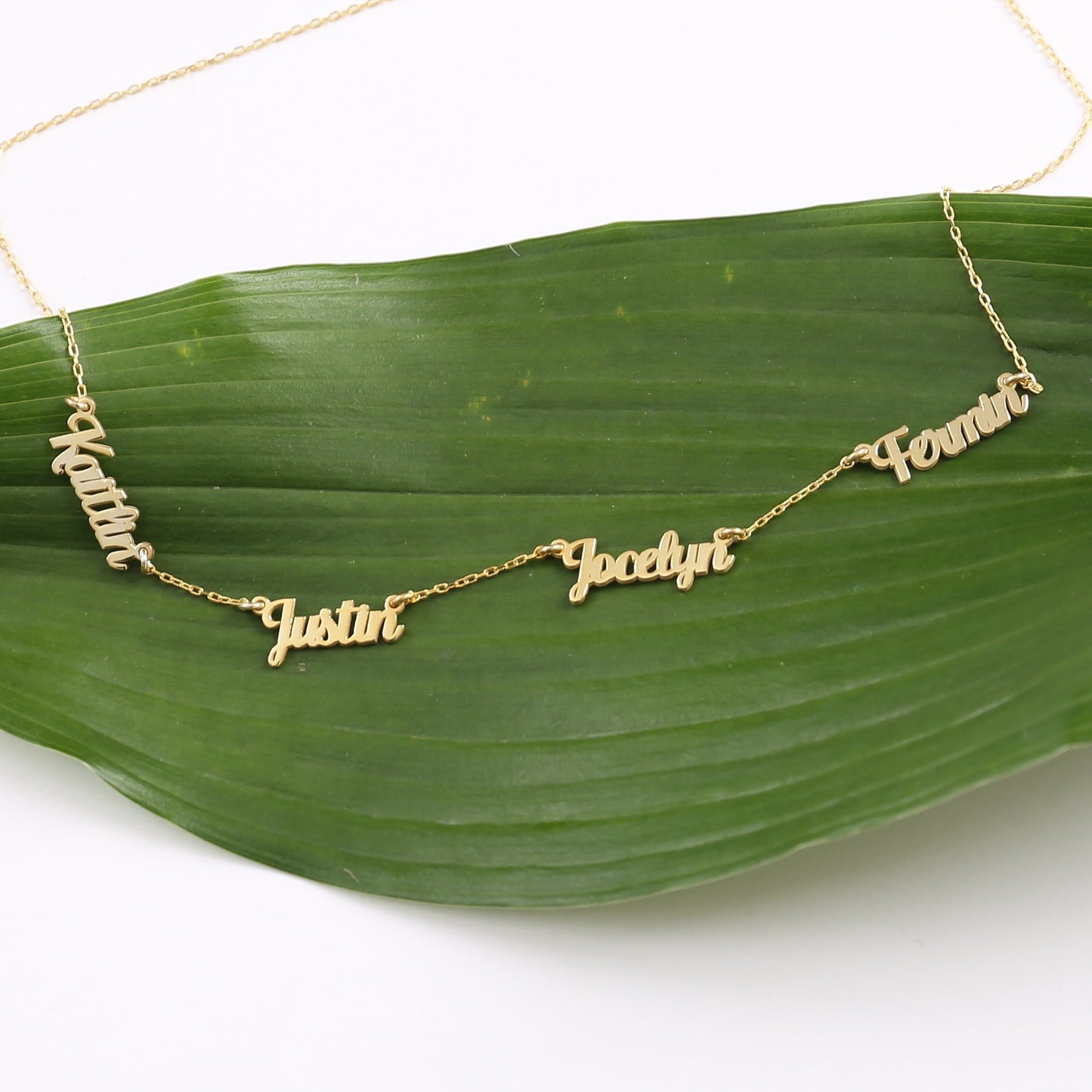 925 Sterling Silver Personalized Necklace with 2, 3, or 4 Names