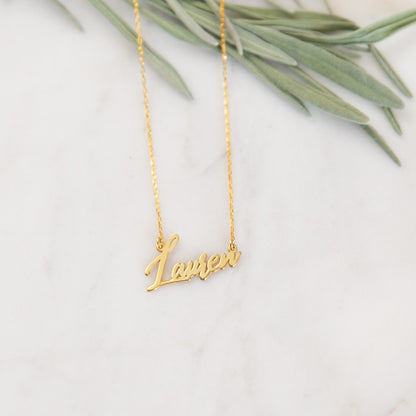 925 Sterling Silver Personalized Handwritten Name Necklace