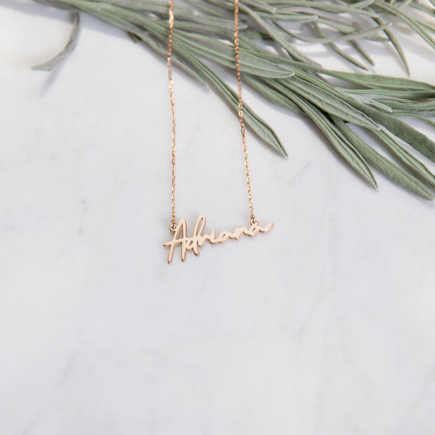 925 Sterling Silver Personalized Script Name Necklace