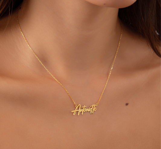 925 Sterling Silver Personalized Handwritten Name Necklace